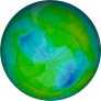 Antarctic ozone map for 2024-12-10